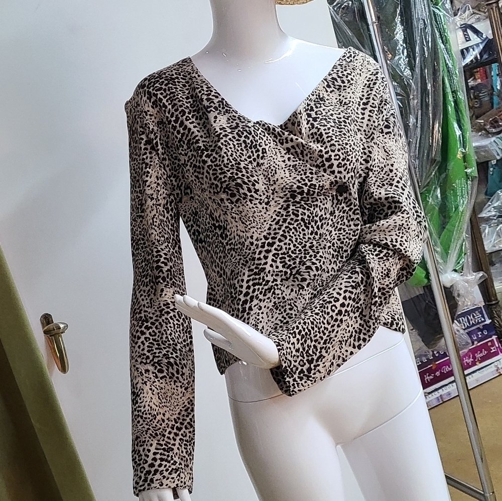 Dana Buchman Animal Print Long Sleeve